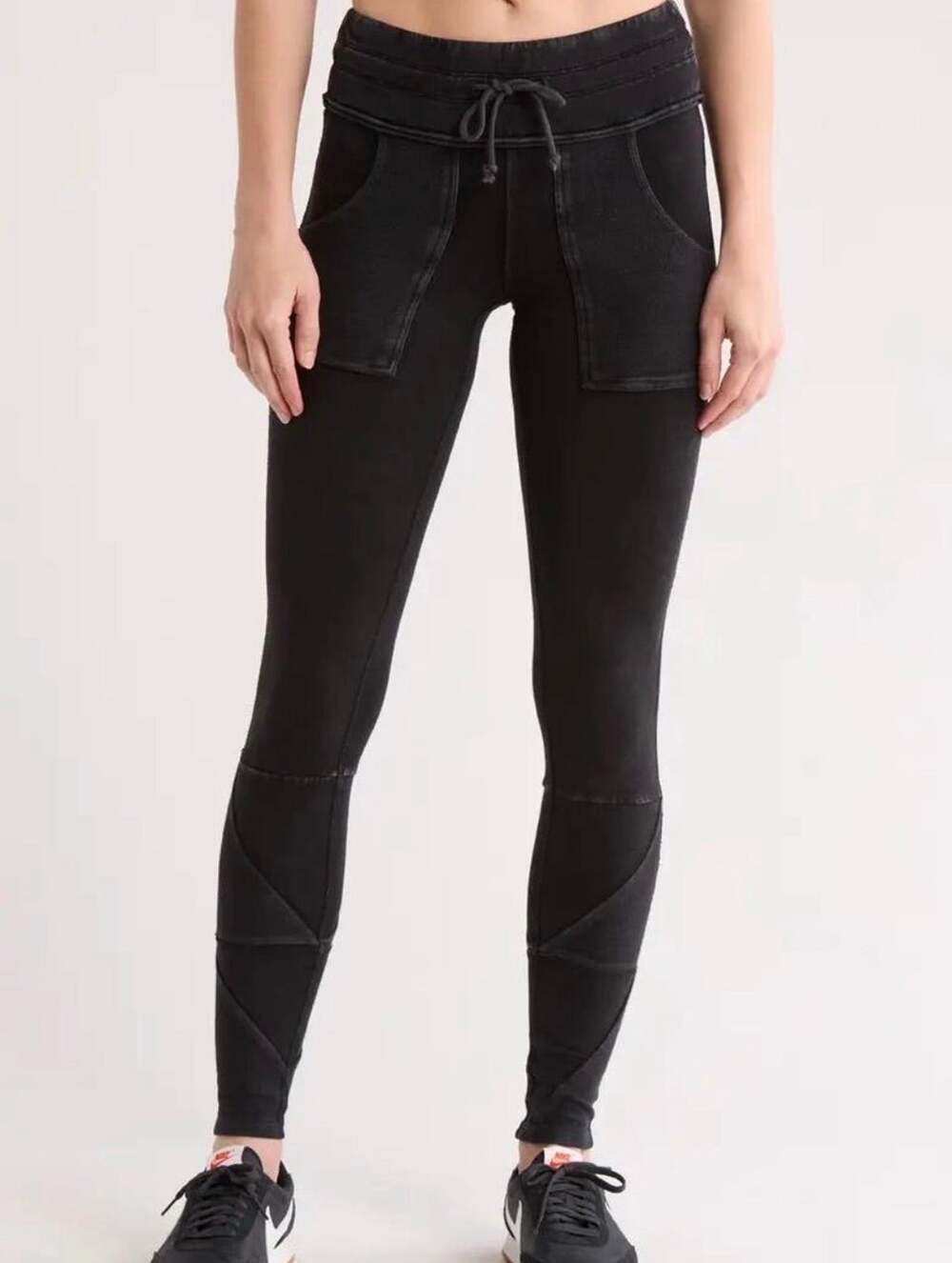 FP Movement Free People Kyoto Pocket Leggings Washed Black French XS Grunge Punk